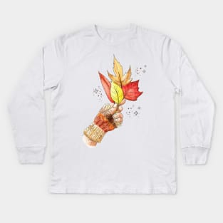 Fall Leaves Kids Long Sleeve T-Shirt